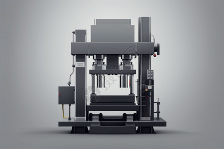 灰色机械重压带有的液压机设计图片