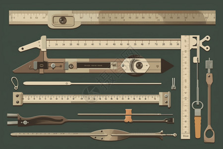 卡尺测量测量的工具插画