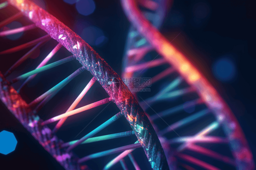 逼真的螺旋DNA图片