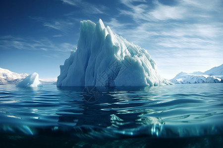 冰川大海寒冷的北极风景设计图片