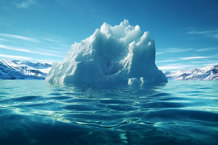 冰川大海壮丽的冰川设计图片
