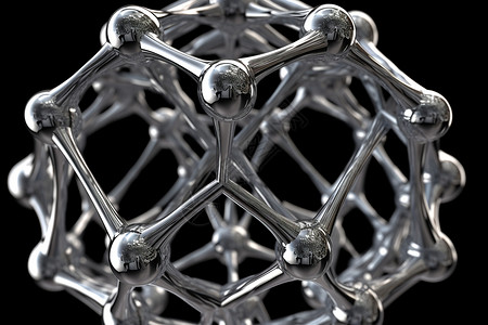 金属的生物分子结构模型背景图片