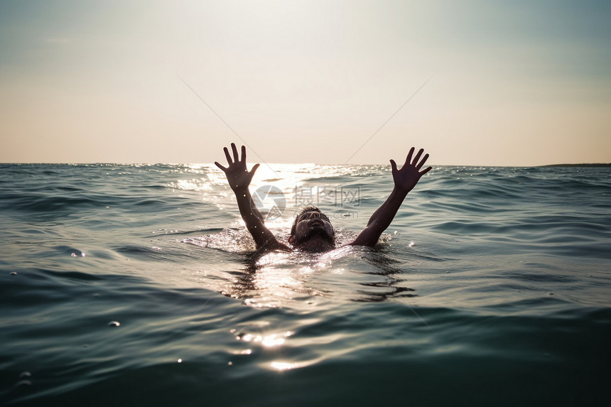 溺水的男子图片