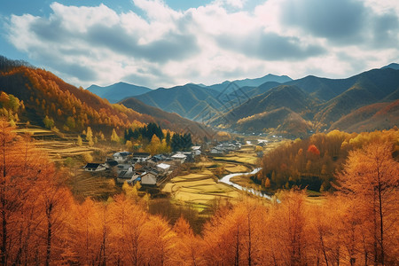 高大山脉背景