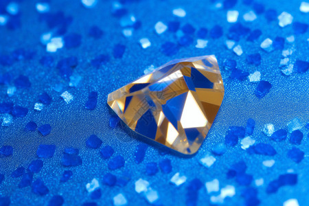 蓝色亮片背景明亮的钻石背景