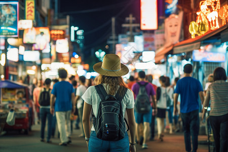 嘈杂的街道喧闹的城市高清图片