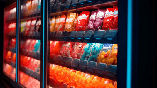 糖果袋子可以全自动的售货机设计图片