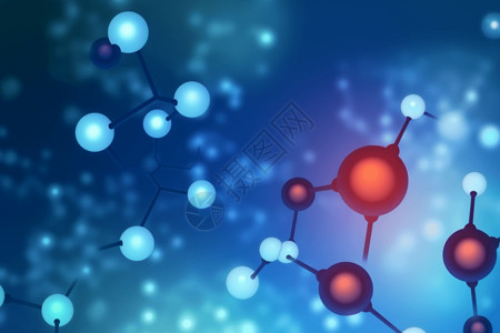 医学分子结构可视化背景图片