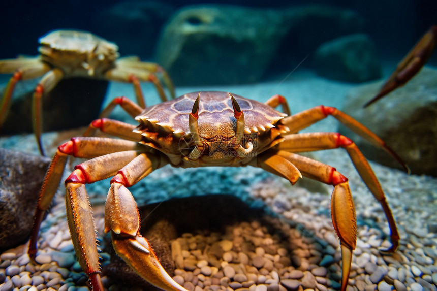 水族馆里爬行的蟹图片