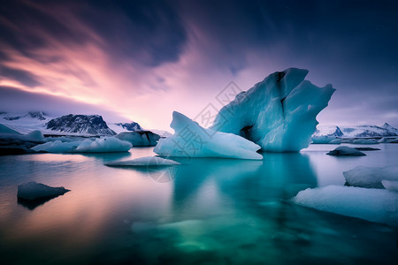 冬天的北极光图片