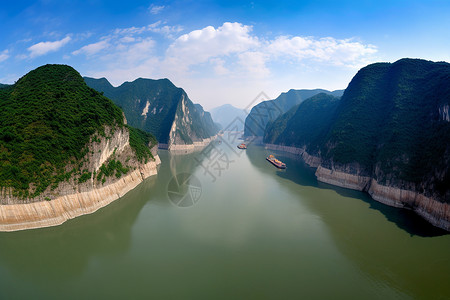 长江峡谷长江的旅游景点背景