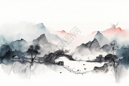 中国风创意壁画图片