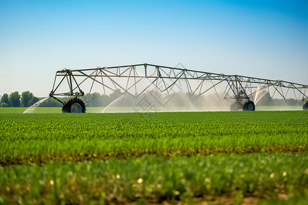 现代灌溉技术背景图片