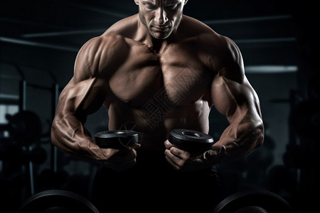 强壮肌肉的男人背景图片