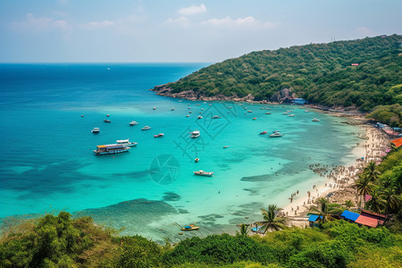 夏日旅游热带沙滩图片