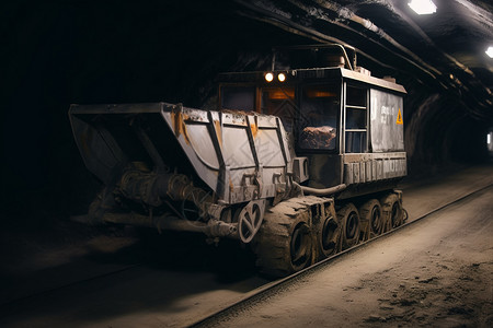 煤矿井下的运输车高清图片
