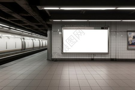 地铁站空白广告牌图片