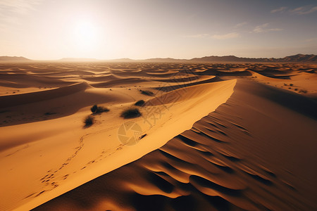 荒无人烟的沙漠背景图片