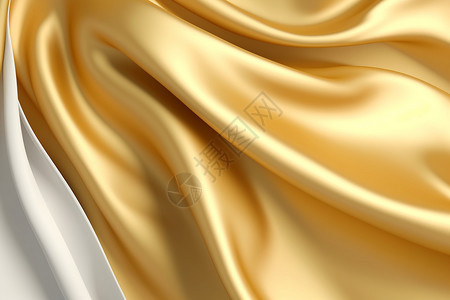 金黄色绸缎背景图片