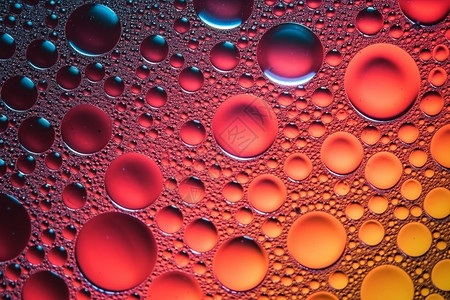 红色六边形气泡抽象背景设计图片