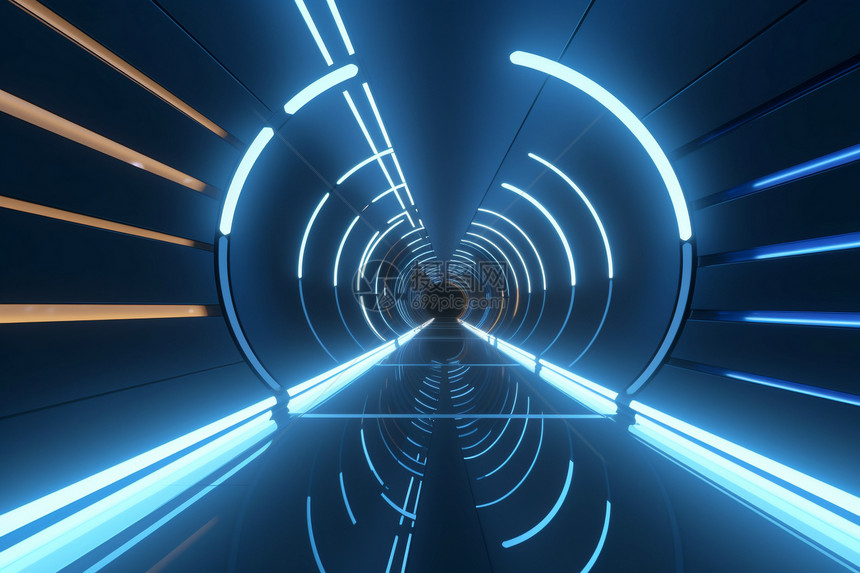 未来感科技隧道图片