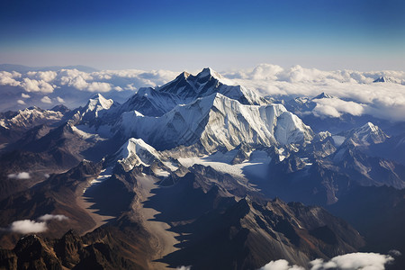 壮观的雪山风景图片