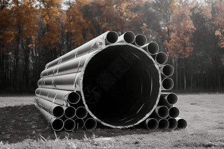 管道结构折叠铝管高清图片