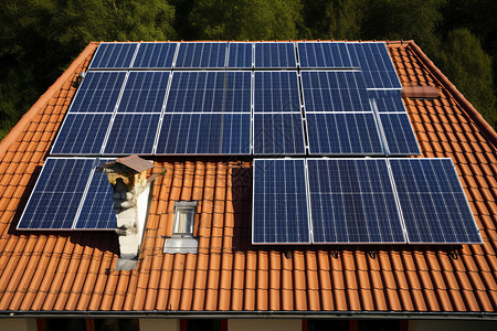 太阳能房屋背景图片
