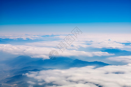 蓝蓝的天空背景图片