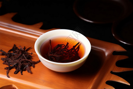 一杯冲泡红茶中国茶道背景