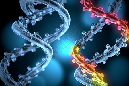 立体DNA细节背景图片