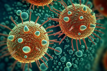 病变的病毒背景图片