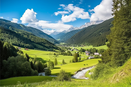 高山草原户外风景背景图片