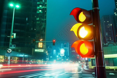 城市交通信号灯图片