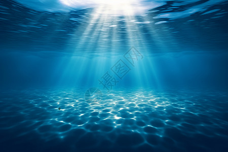 海底海面阳光穿透海面背景