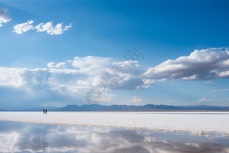 海天一色风景背景图片