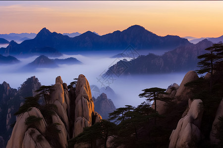 云海日出风景背景图片