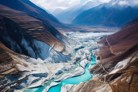 航拍高清素材冰山，冰雪，川西，旅游，河流，湖泊，航拍，高清背景