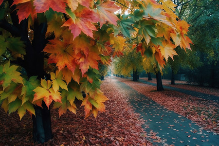 立秋树叶背景图片
