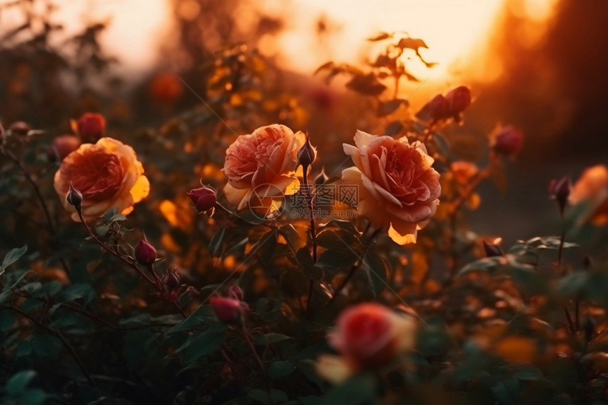 春天的玫瑰花朵图片