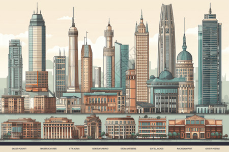 城市建筑规划插图图片