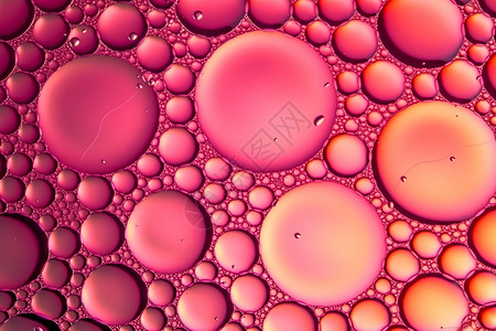 粉红色气泡抽象背景图片