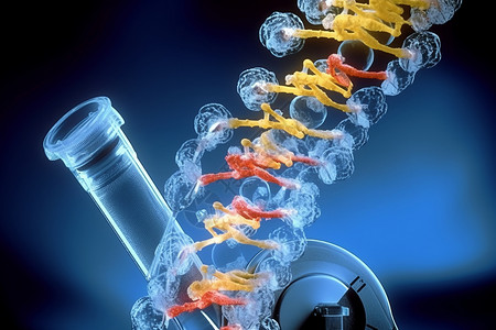 人体物质抽象DNA链的医疗背景设计图片