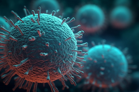 生物病毒细胞概念图背景图片