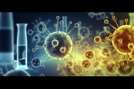 病毒细胞的概念图背景图片