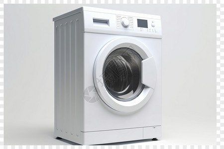 智能洗衣机白色洗衣机的特写镜头设计图片