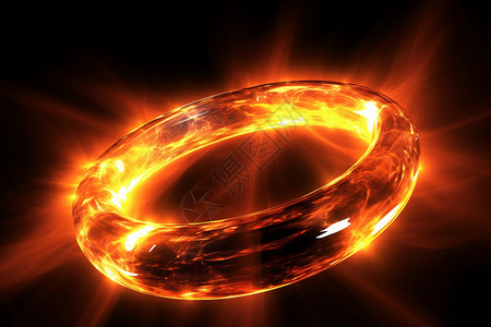 明亮的戒指发光的火焰特效设计图片