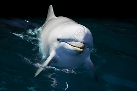白色的海豚背景图片