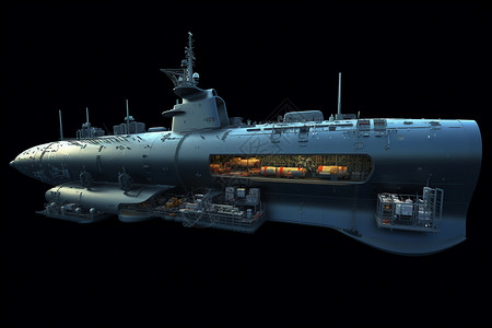 军事用途的潜艇背景图片