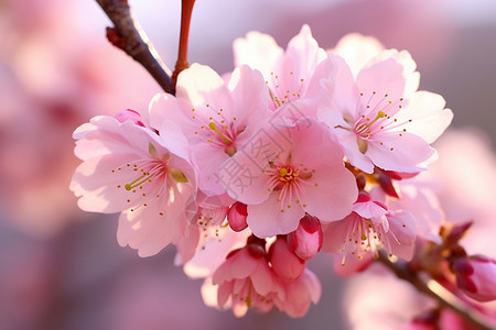 美丽的粉色樱花背景图片